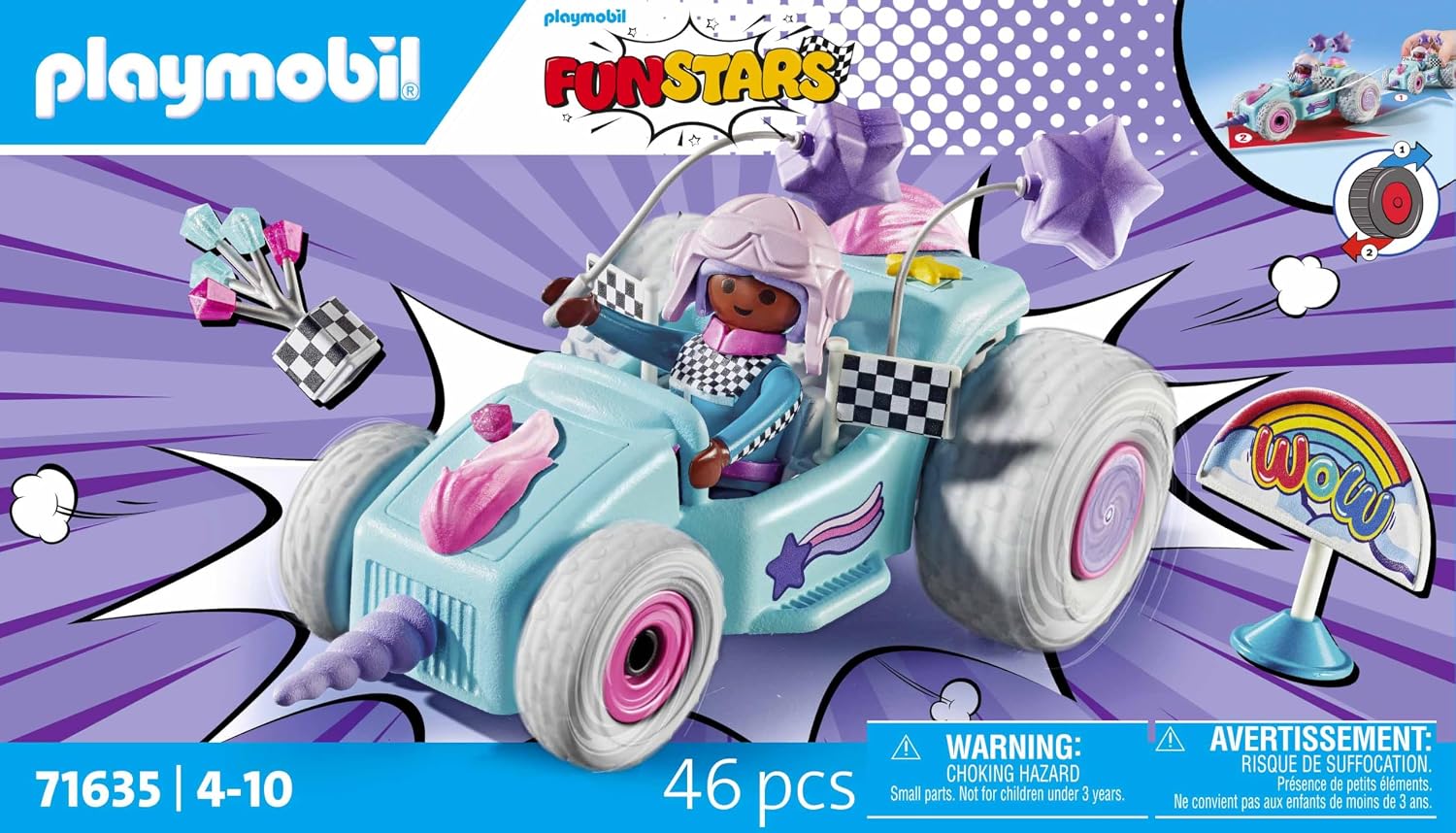 PLAYMOBIL Funstars 71635 — Jeune Fille Licorne et Kart – Image 5