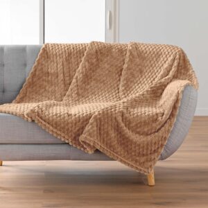 DOUCEUR D'INTÉRIEUR — Plaid doux 125 x 150 cm camel