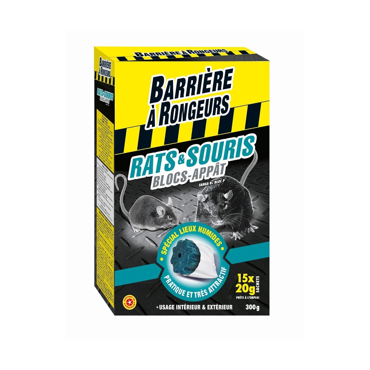 BARRIERE A RONGEURS — Blocs-appât rats et souris x15