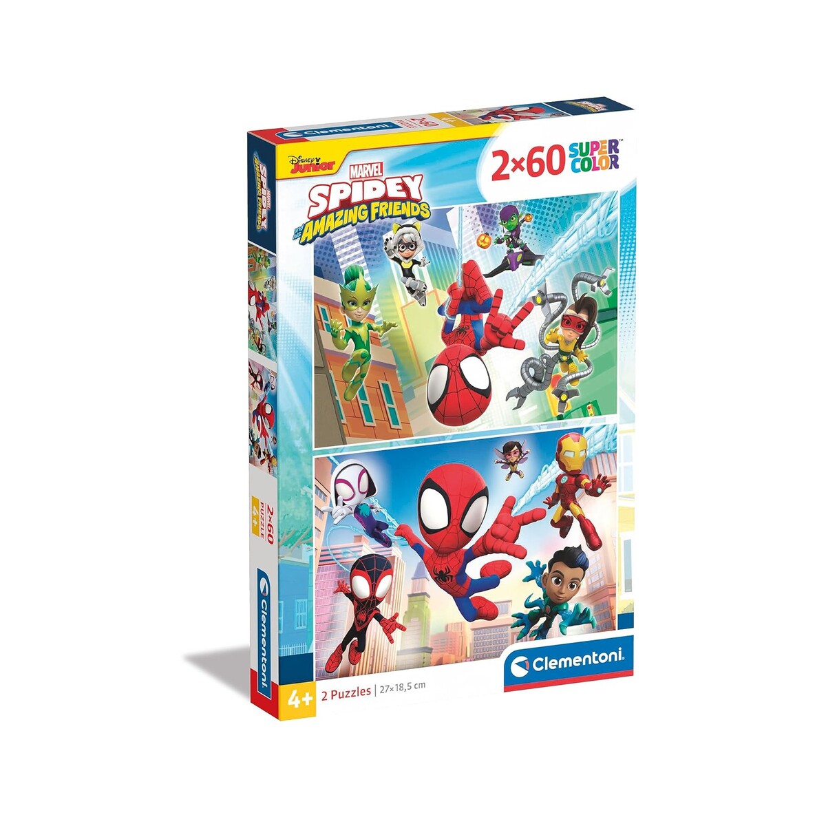 CLEMENTONI Supercolor — Puzzle Spidey 2x60 pièces dès 4 ans