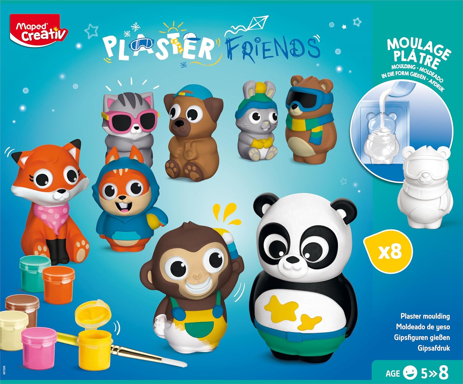 MAPED Creativ — Coffret de 8 Figurines en Plâtre Animaux – Image 4