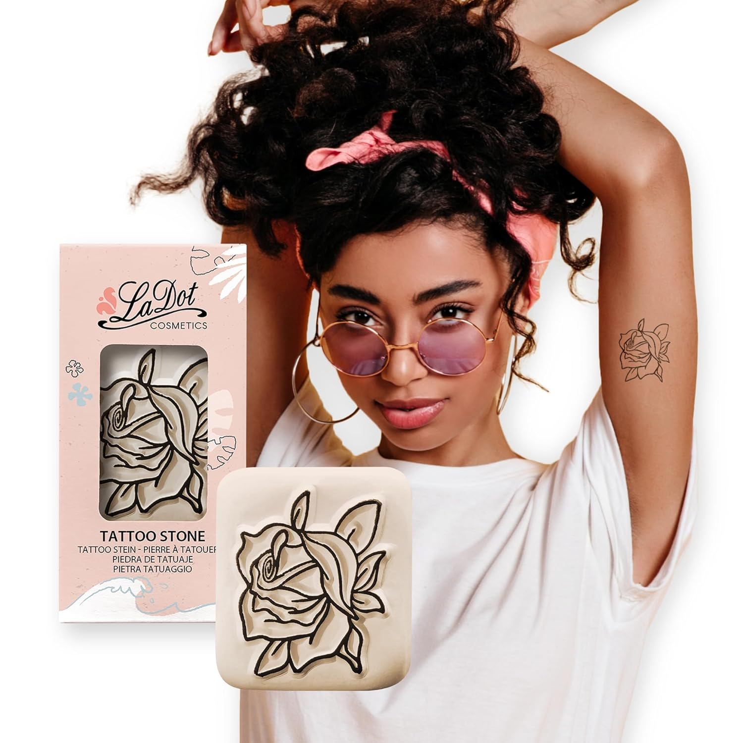 LADOT — Tampon Tatouage Temporaire Rose en Céramique – Image 10