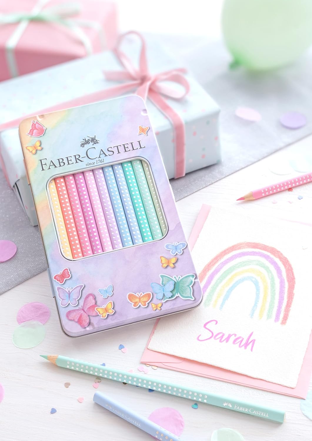 FABER-CASTELL Sparkle Pastel — Coffret de 12 crayons de couleur – Image 5