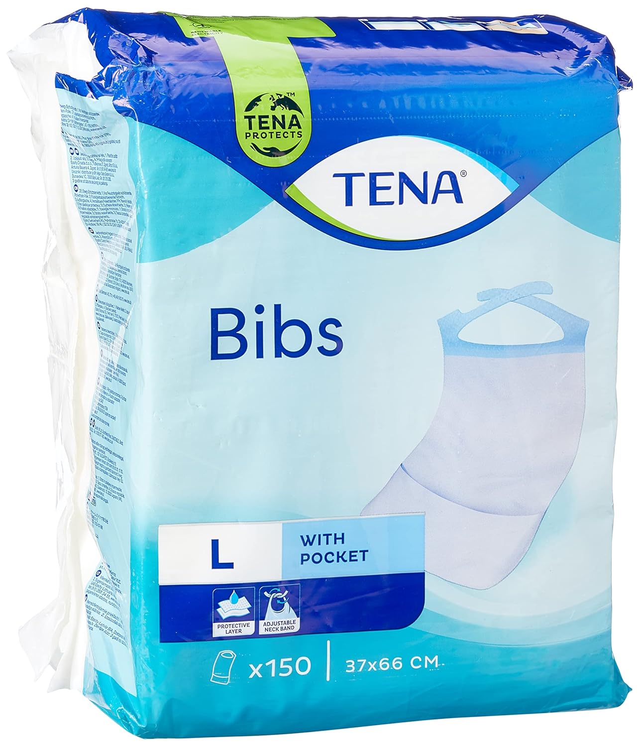TENA — Bavoirs Bib M/L 37 x 66 cm x150