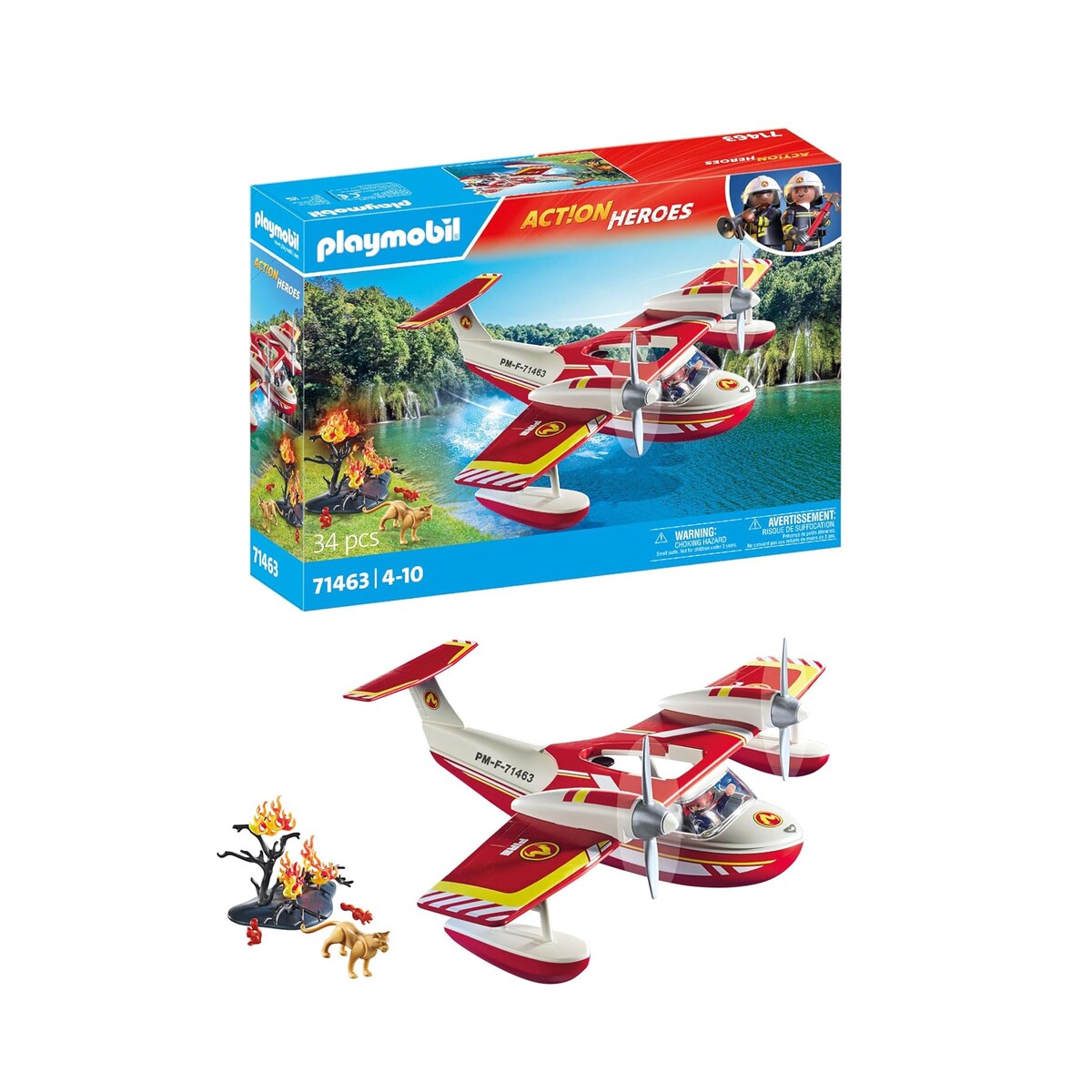 PLAYMOBIL Action Heroes 71463 — Hydravion avec pompier