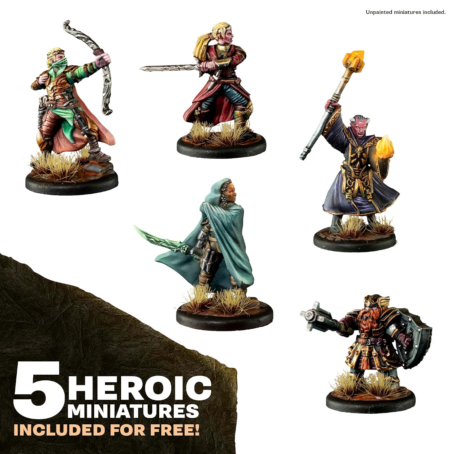 The Army Painter, GameMaster: Adventure Starter Role, 15 x 18ml Warpaints Fanatic peintures acryliques, incl. un Primer à appliquer au pinceau, 5 miniatures GRATUITES et 1 pinceau - Pour Warhammer – Image 28