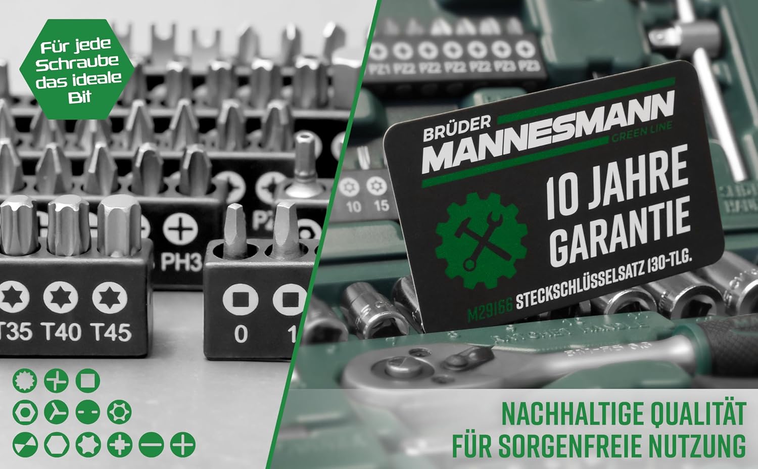 BRÜDER MANNESMANN — Coffret de douilles et embouts 130 pièces – Image 10