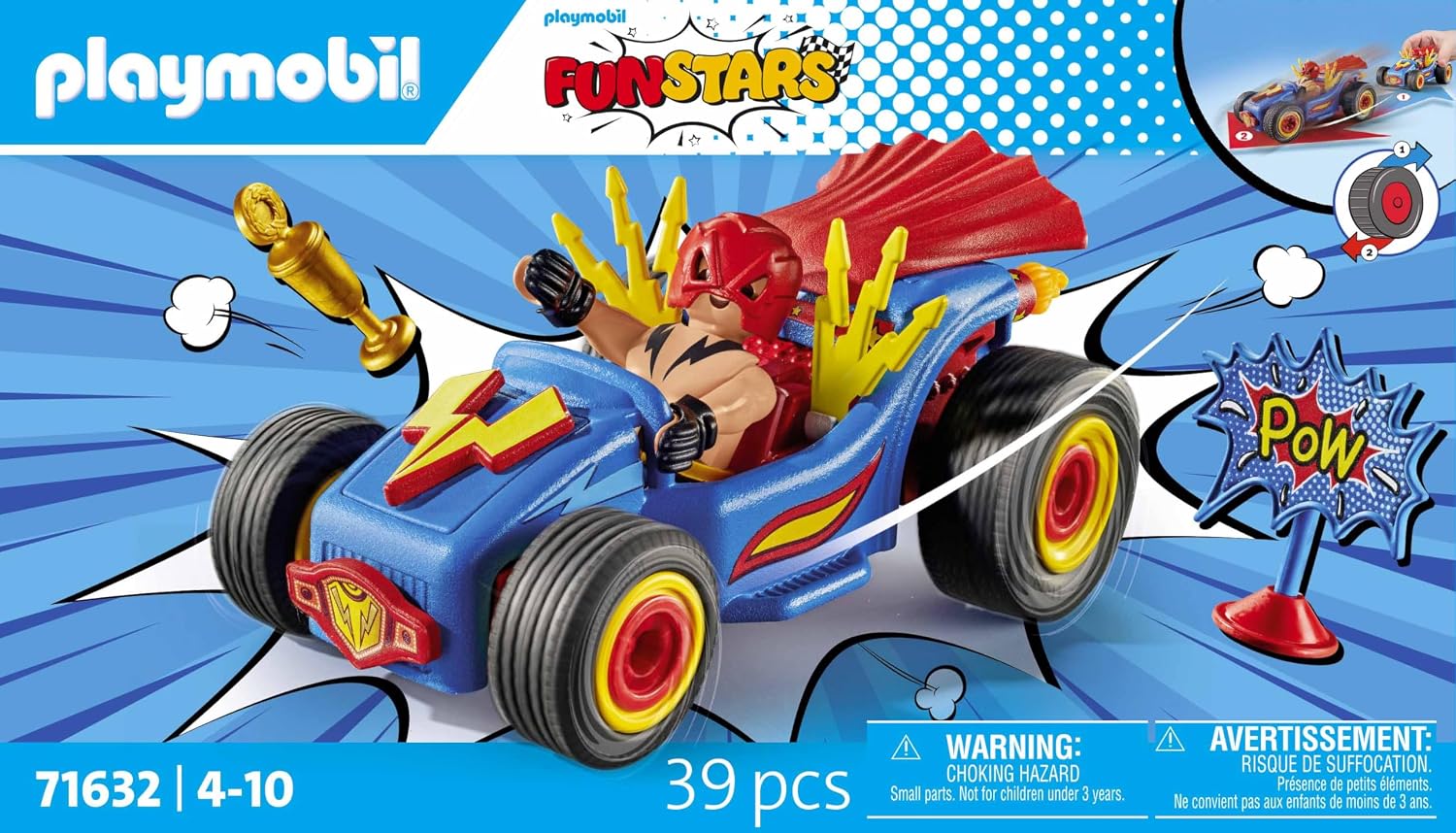 PLAYMOBIL Funstars 71632 — Catcheur et kart à rétrofriction – Image 61