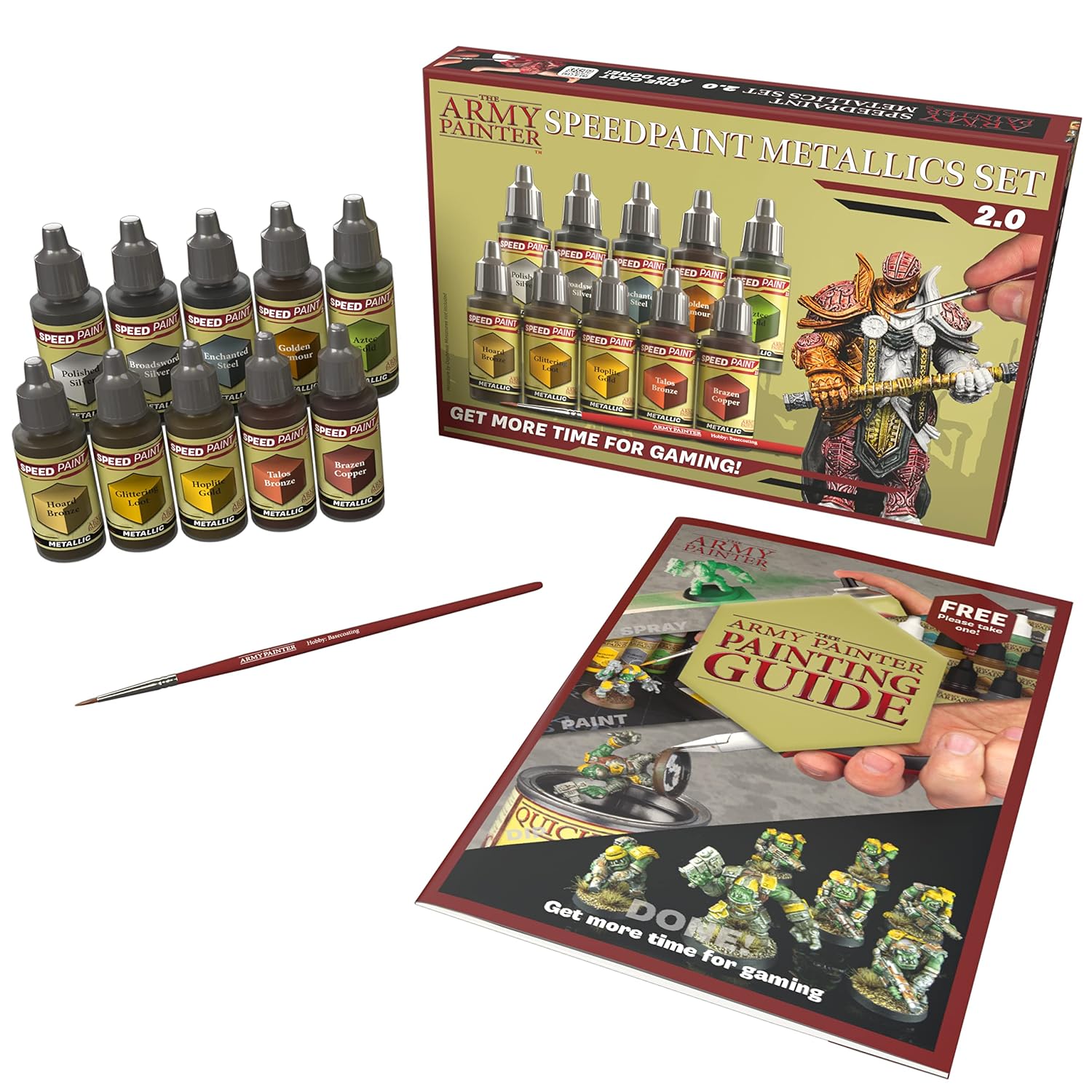 The Army Painter, Speedpaint 2.0 Metallics Set Combo, 10 x 18 ml Peinture Acrylique Métalliques, y compris 1 Pinceaux - Pour Peinture de Figurine Warhammer et Donjon et Dragon – Image 2