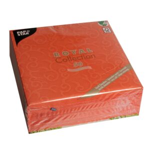 PAPSTAR — Lot de 50 serviettes de table en papier 40,6 x 40,6 cm