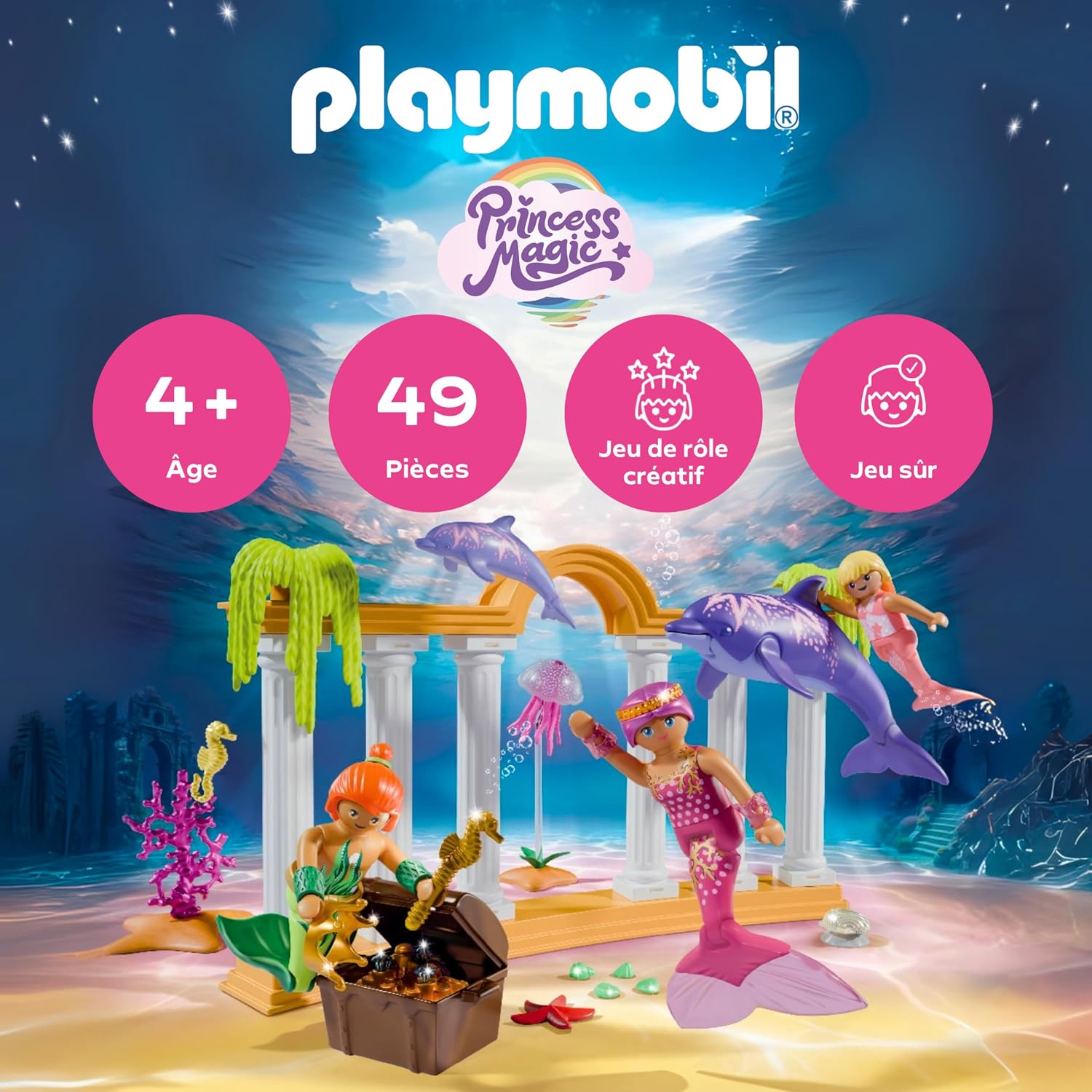 PLAYMOBIL — Pack promo sirènes trésor avec dauphins – Image 18