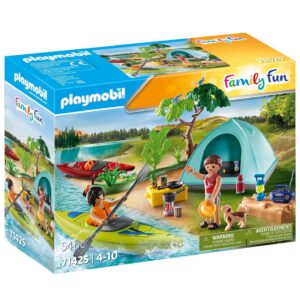 Alternative view of PLAYMOBIL Family Fun 71425 — Famille et tente avec canoës