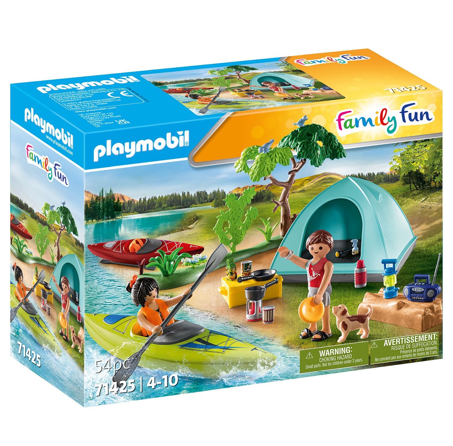 PLAYMOBIL Family Fun 71425 — Famille et tente avec canoës – Image 11