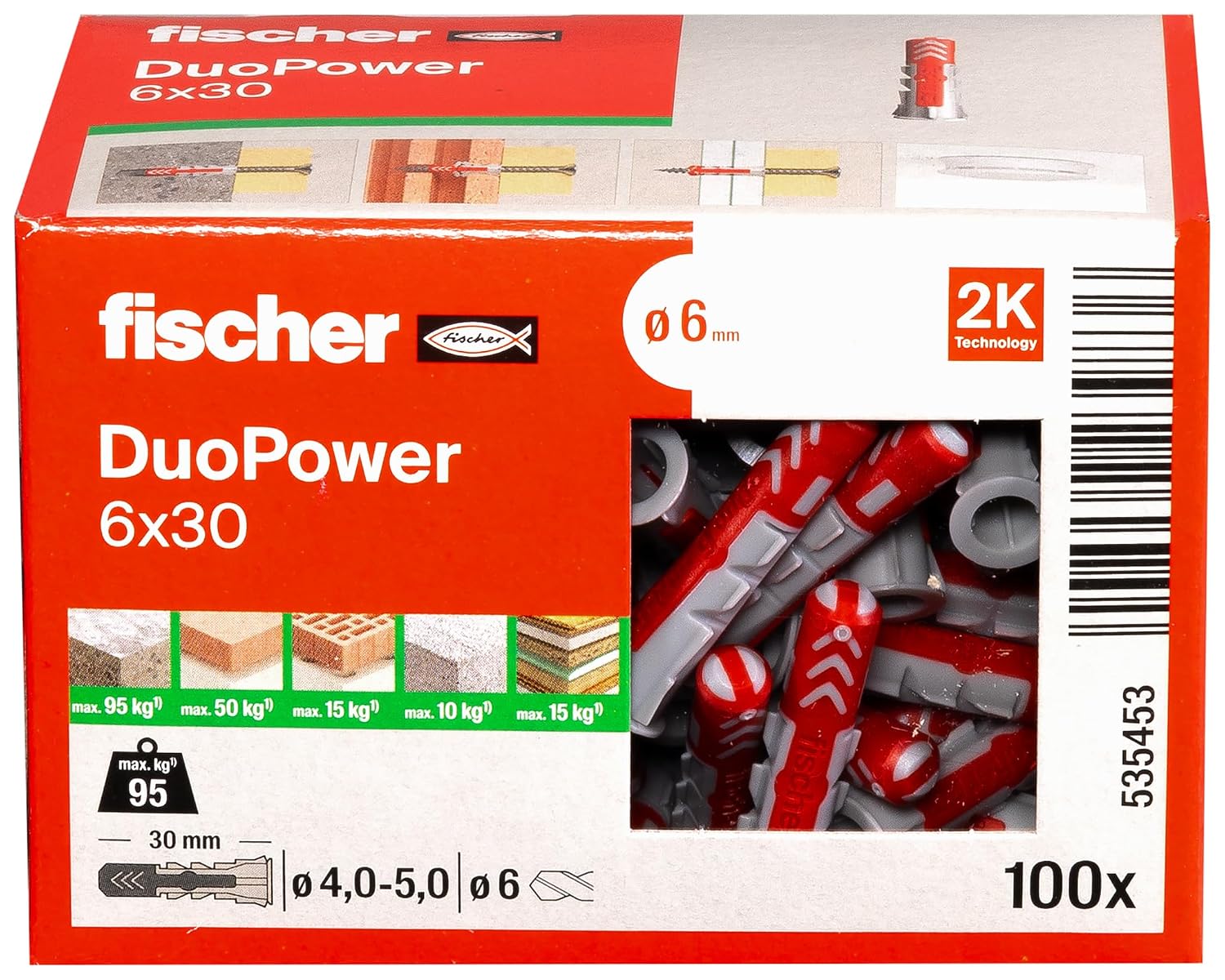 FISCHER DUOPOWER — Chevilles bi-matière 6x30, boîte de 100 – Image 15