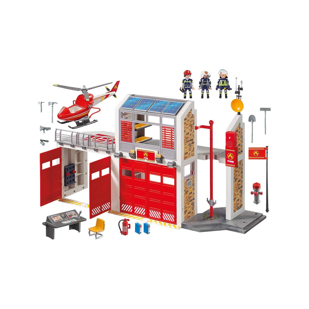 PLAYMOBIL City Action 9462 — Caserne de Pompiers avec Hélicoptère