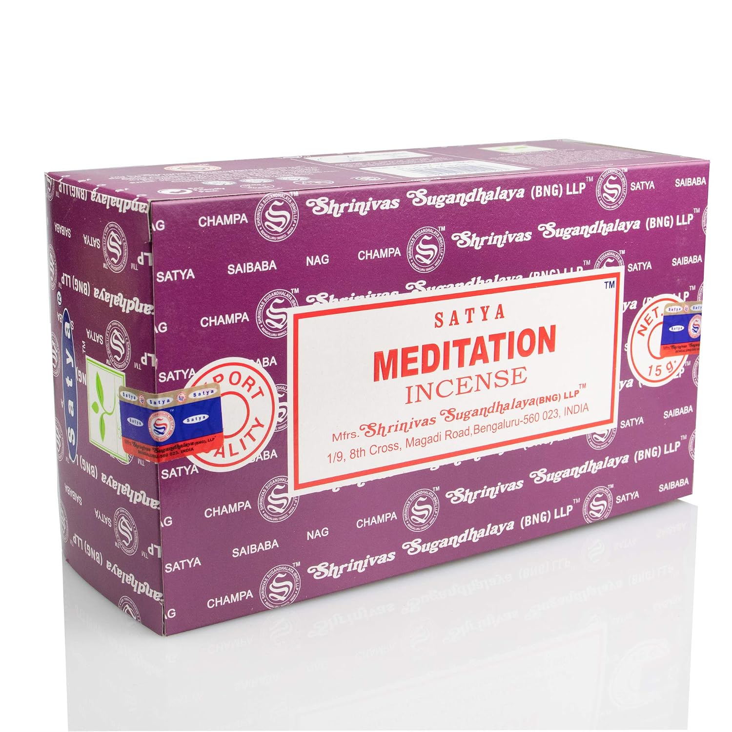 SATYA Nag Champa — Lot de 12 paquets d'encens 15 g – Image 8
