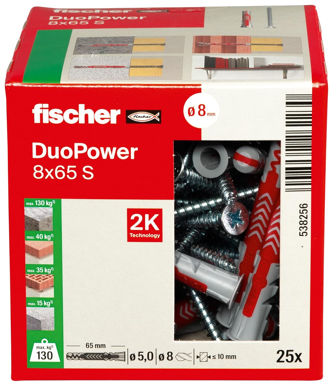 FISCHER DUOPOWER 8x65 — Chevilles avec vis x25 – Image 21