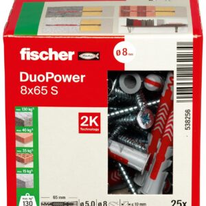 Alternative view of FISCHER DUOPOWER 8x65 — Chevilles avec vis x25