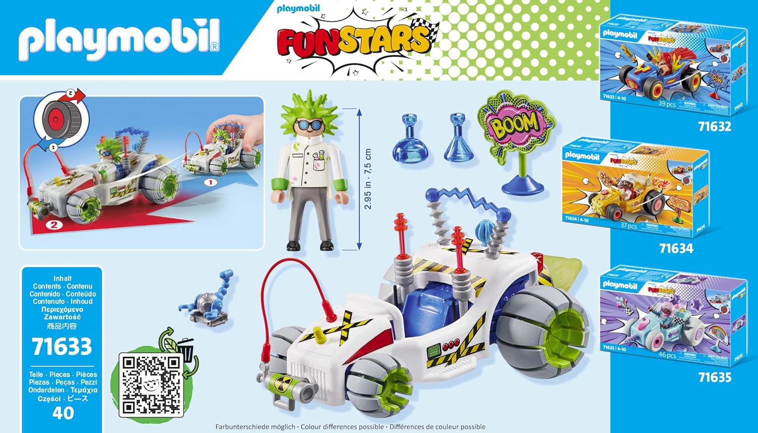 PLAYMOBIL Funstars 71633 — Chercheur et Kart à moteur rétractable – Image 55