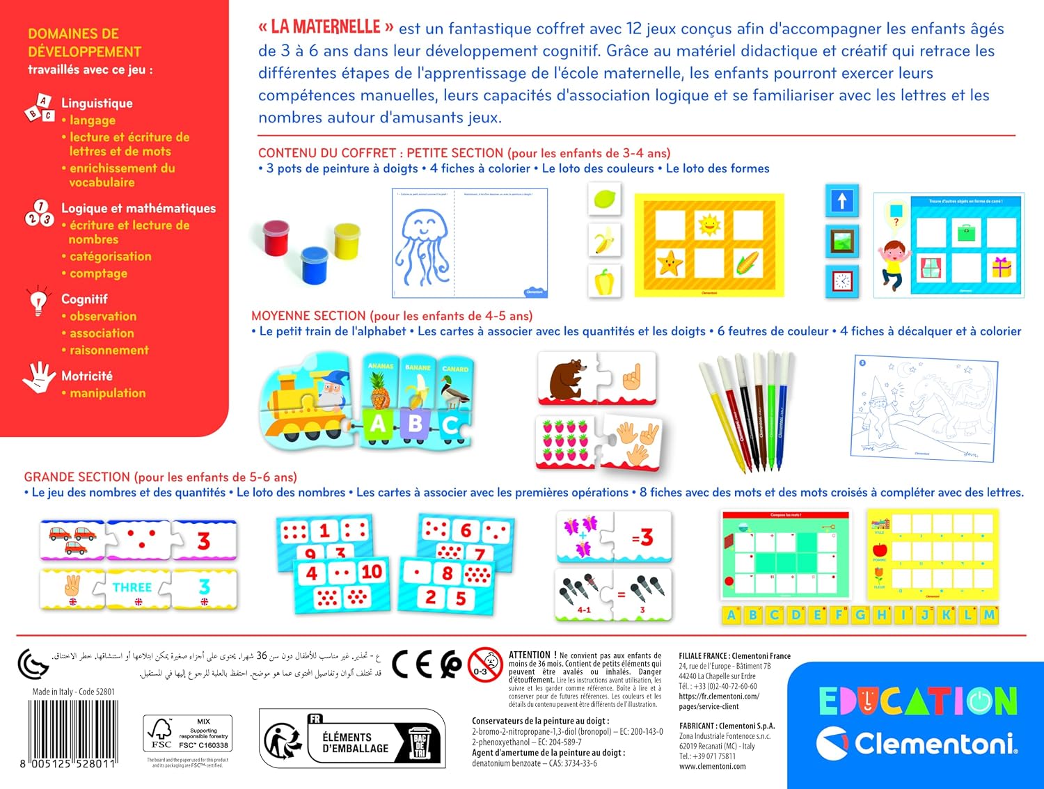 CLEMENTONI La Maternelle — Coffret de 12 Jeux Éducatifs 3-6 Ans – Image 4