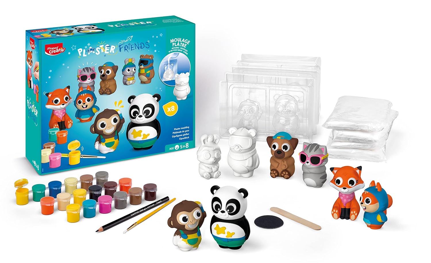MAPED Creativ — Coffret de 8 Figurines en Plâtre Animaux – Image 5