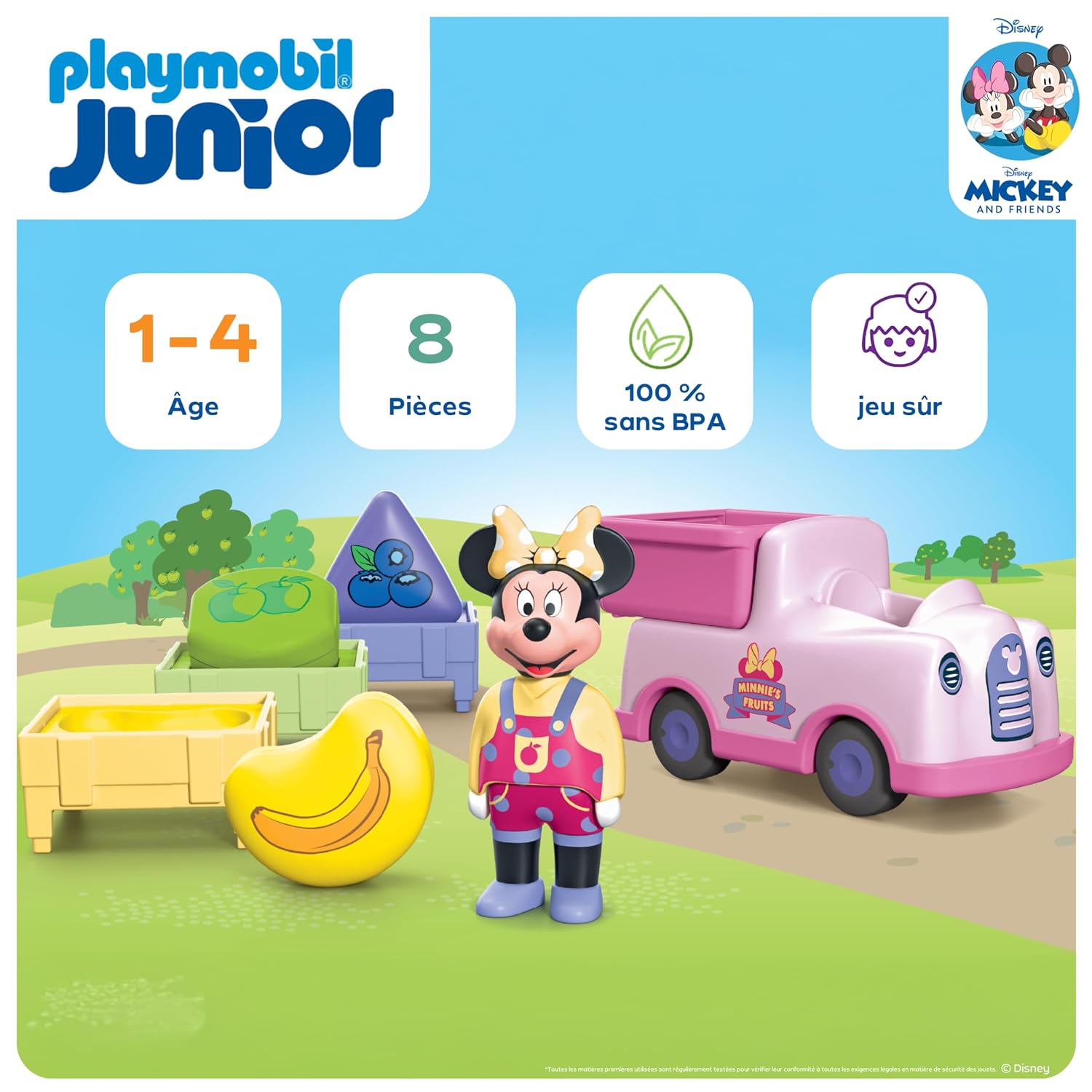 PLAYMOBIL Junior Disney — Camion de Fruits Minnie Mouse – Image 39