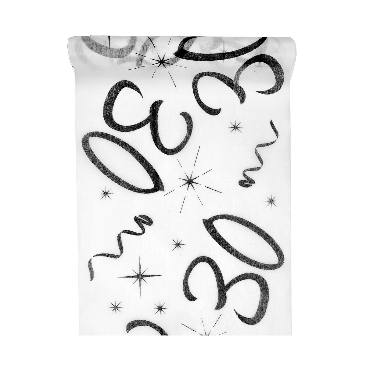 SANTEX — Chemin de table anniversaire 30 ans 30 cm x 5 m