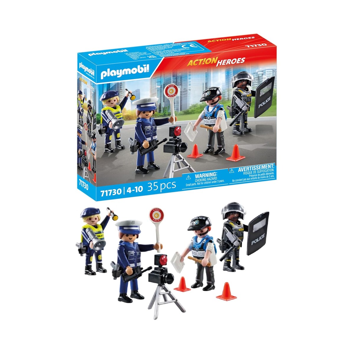PLAYMOBIL Action Heroes — Set de Figurines de Police