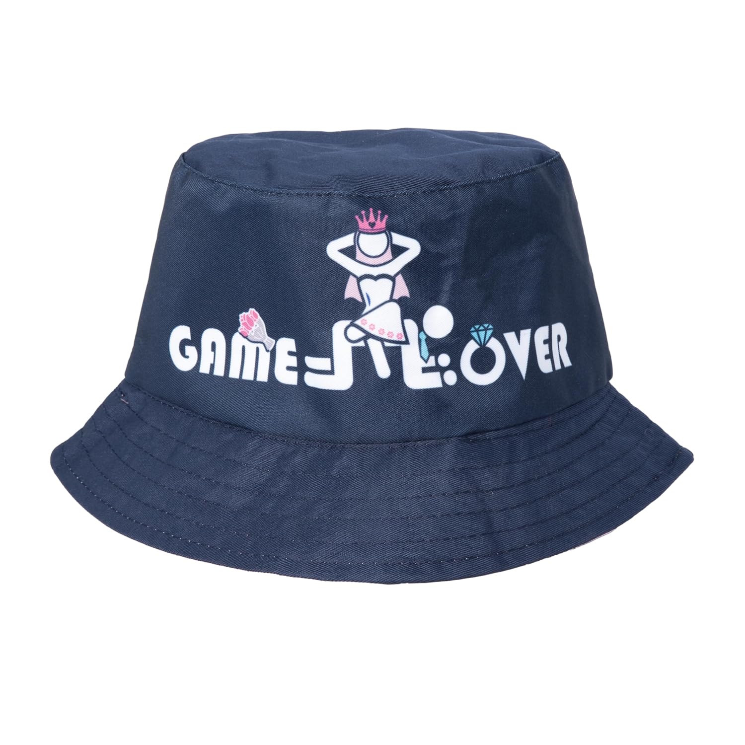 P'TIT CLOWN — Chapeau bob Game over adulte bleu