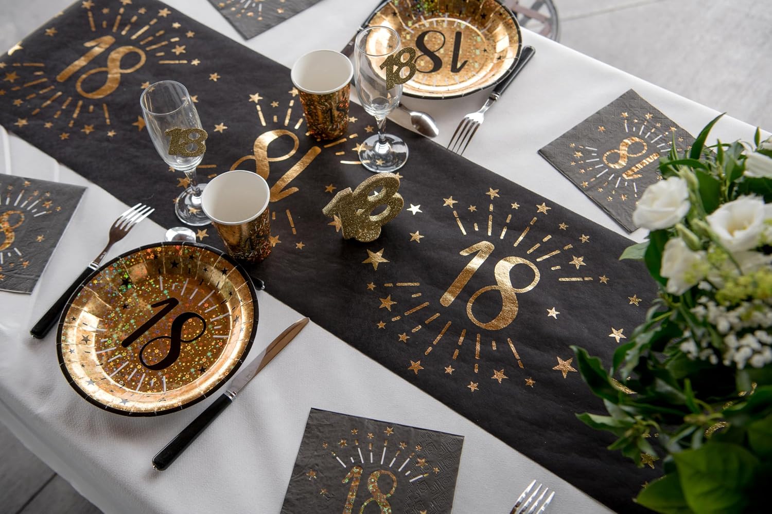 SANTEX — Chemin de Table 50 Ans Noir/Or – Image 7