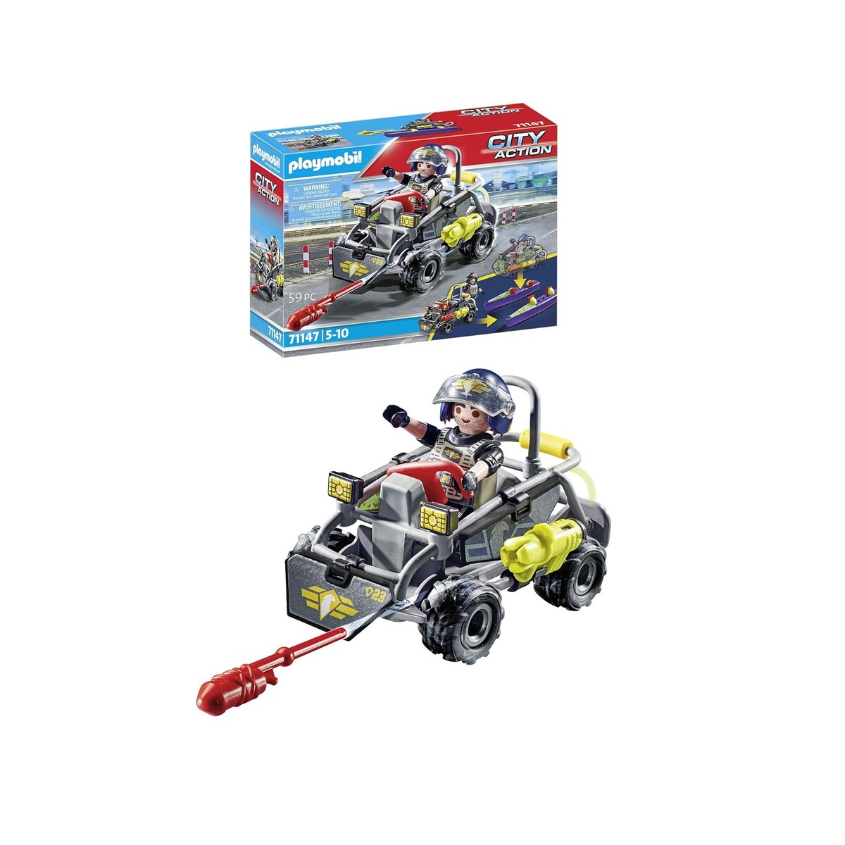 PLAYMOBIL City Action 71147 — Quad transformable lumineux