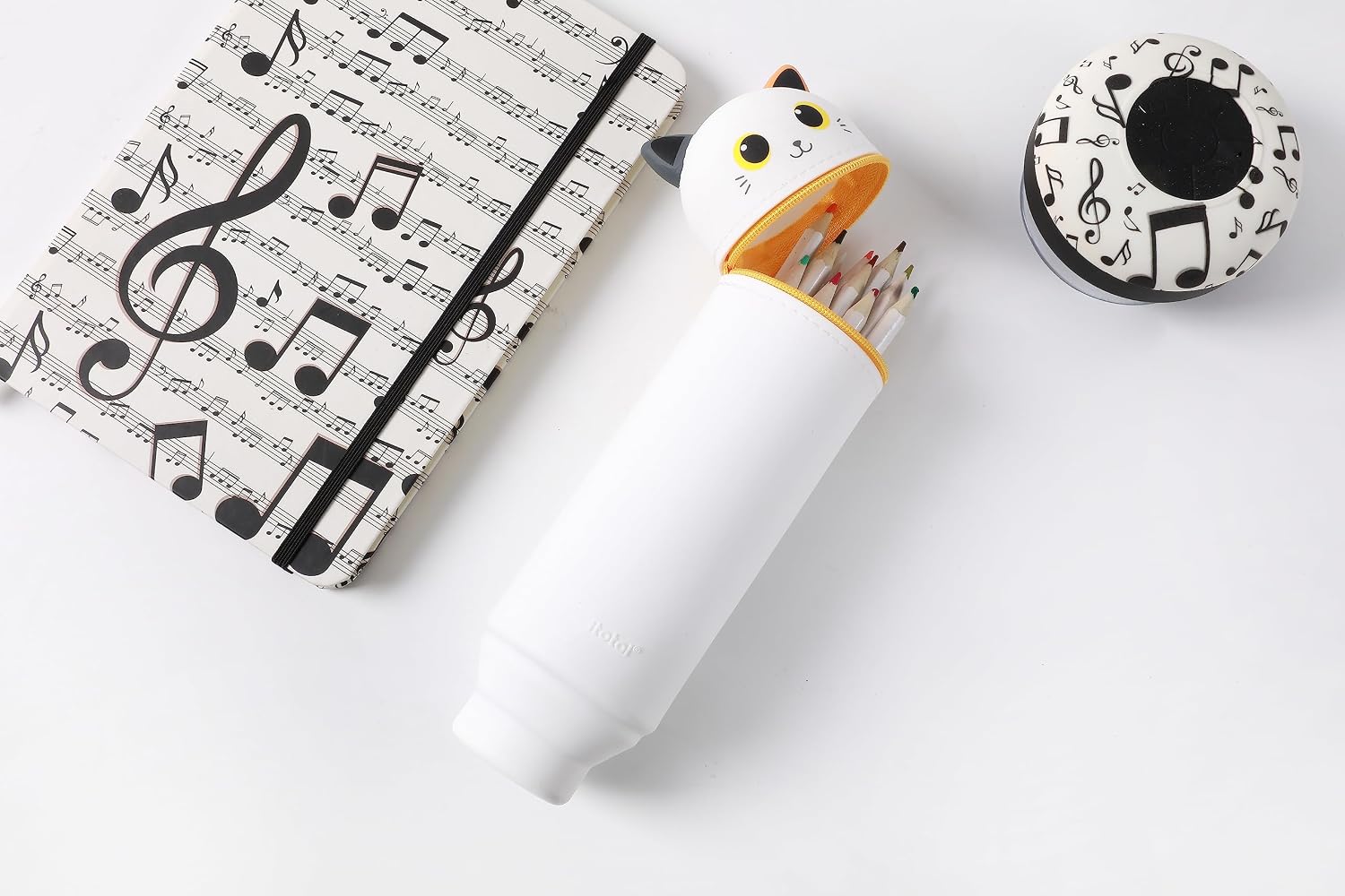 I-TOTAL — Étui en Silicone Extensible Chat Orange – Image 3