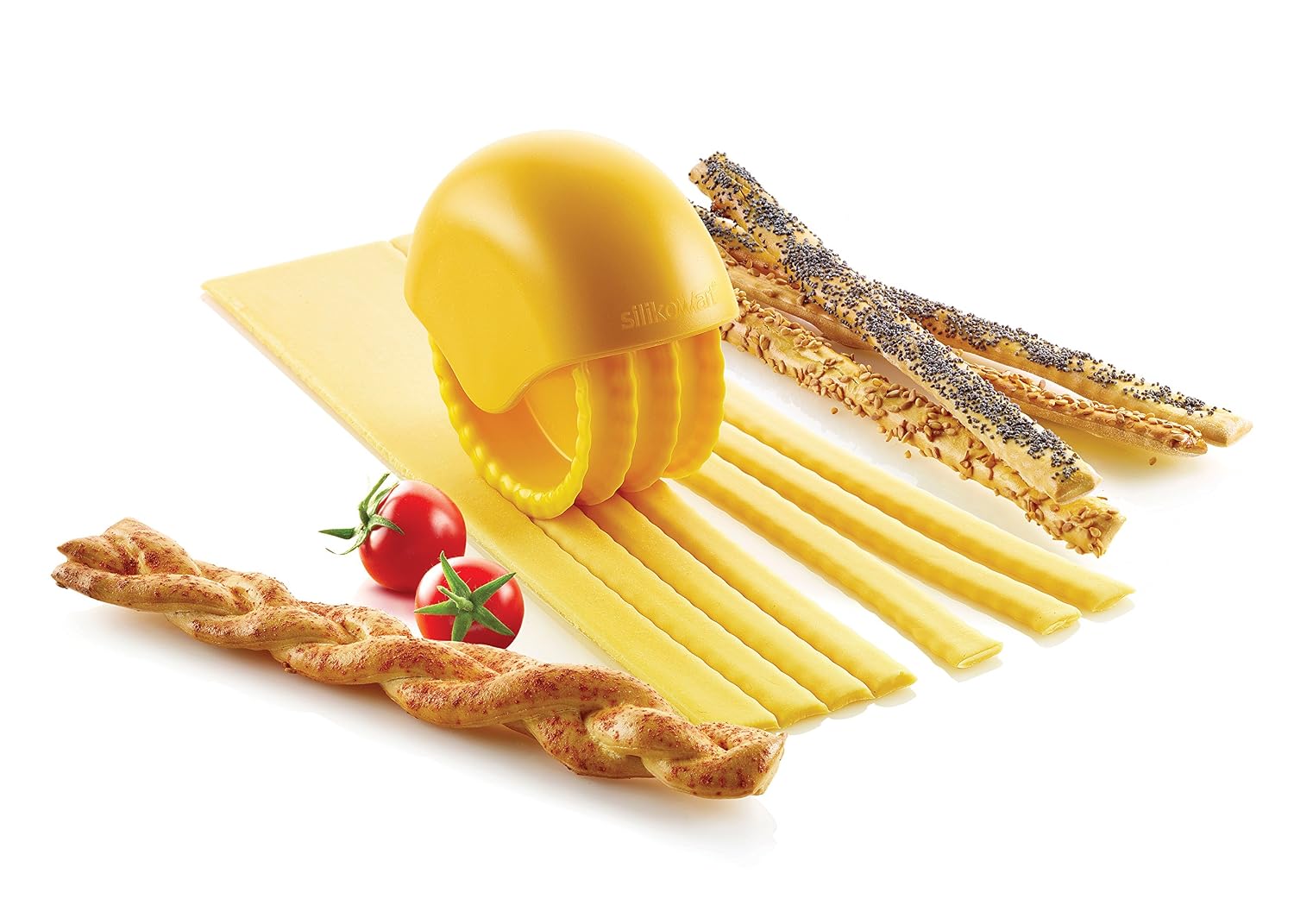SILIKOMART Bake'n'Roll — Rouleau coupe-pâtes jaune – Image 8