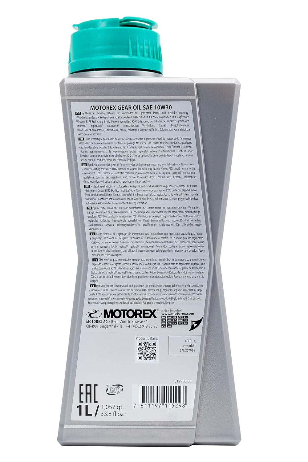 MOTOREX — Huile de boîte moto 10W30 1L – Image 5
