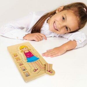 Alternative view of SMALL FOOT — Puzzle anatomie fille en bois 29 pcs.