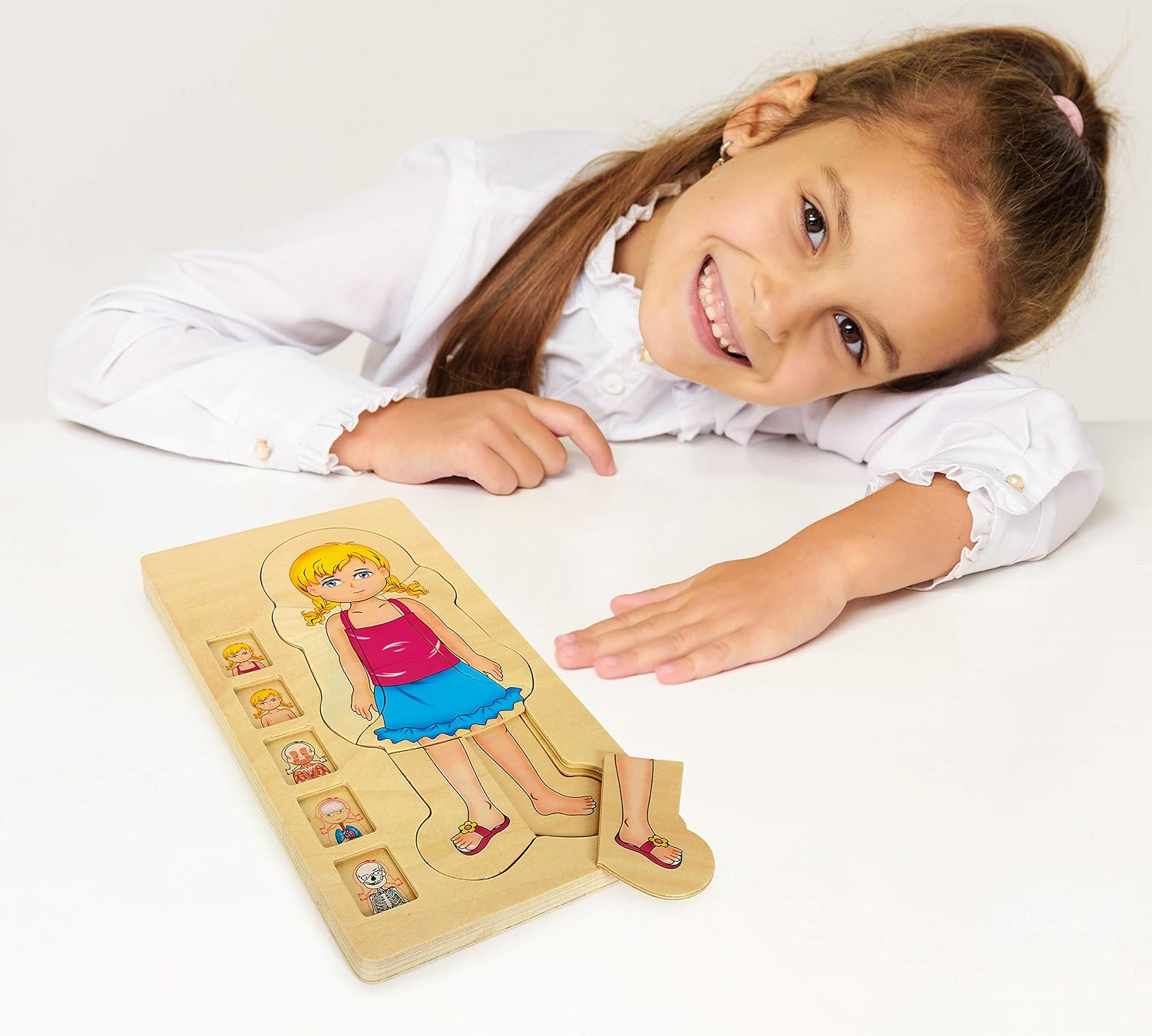 SMALL FOOT — Puzzle anatomie fille en bois 29 pcs. – Image 2