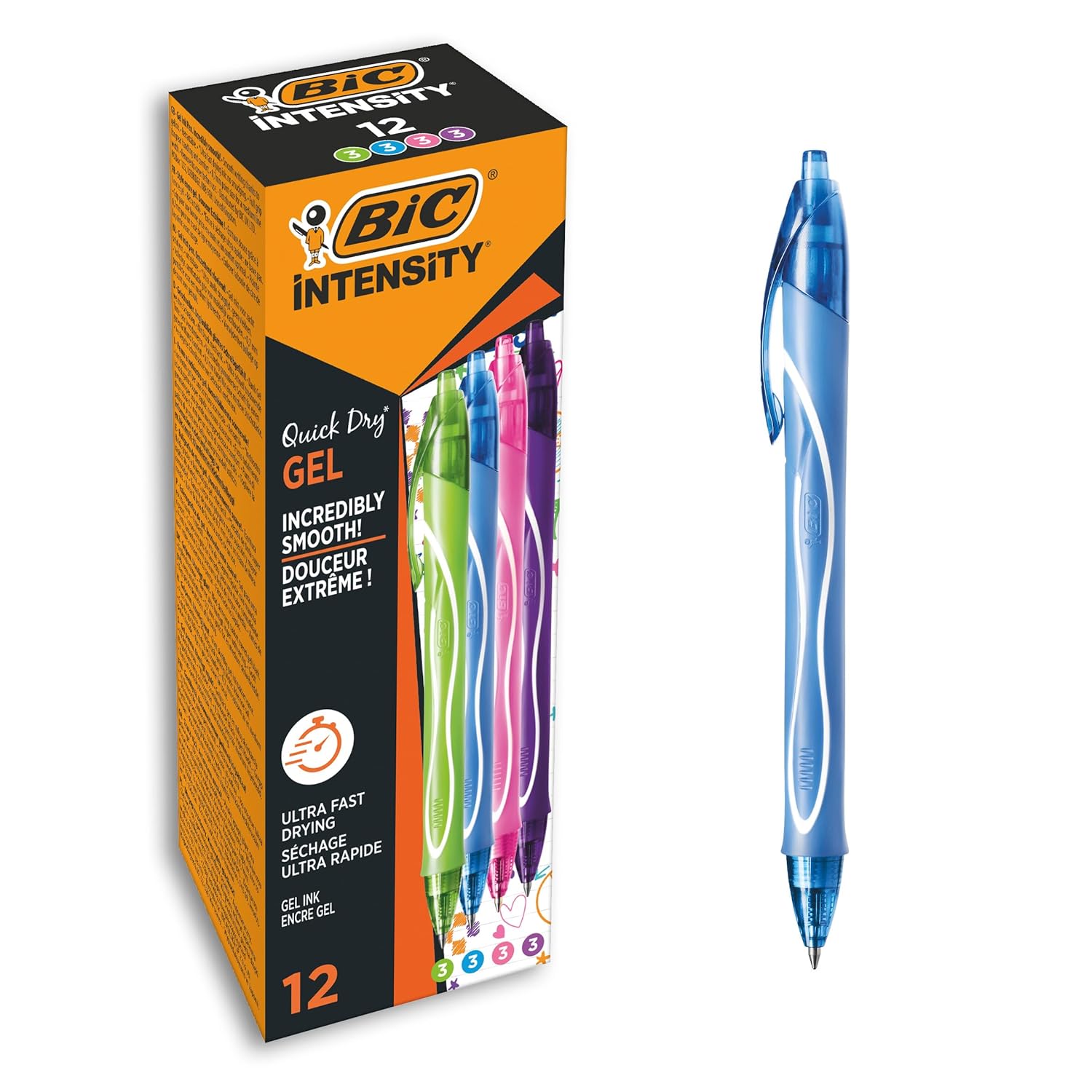 BIC Gel-ocity Quick Dry — Boîte de 12 Stylos-Gel 0,7 mm – Image 42