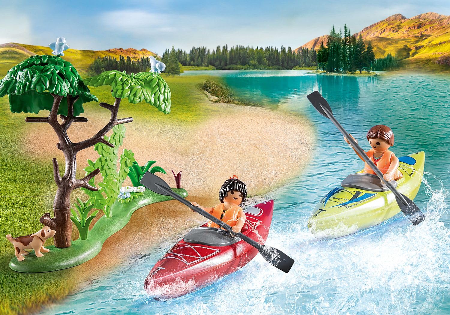PLAYMOBIL Family Fun 71425 — Famille et tente avec canoës – Image 6