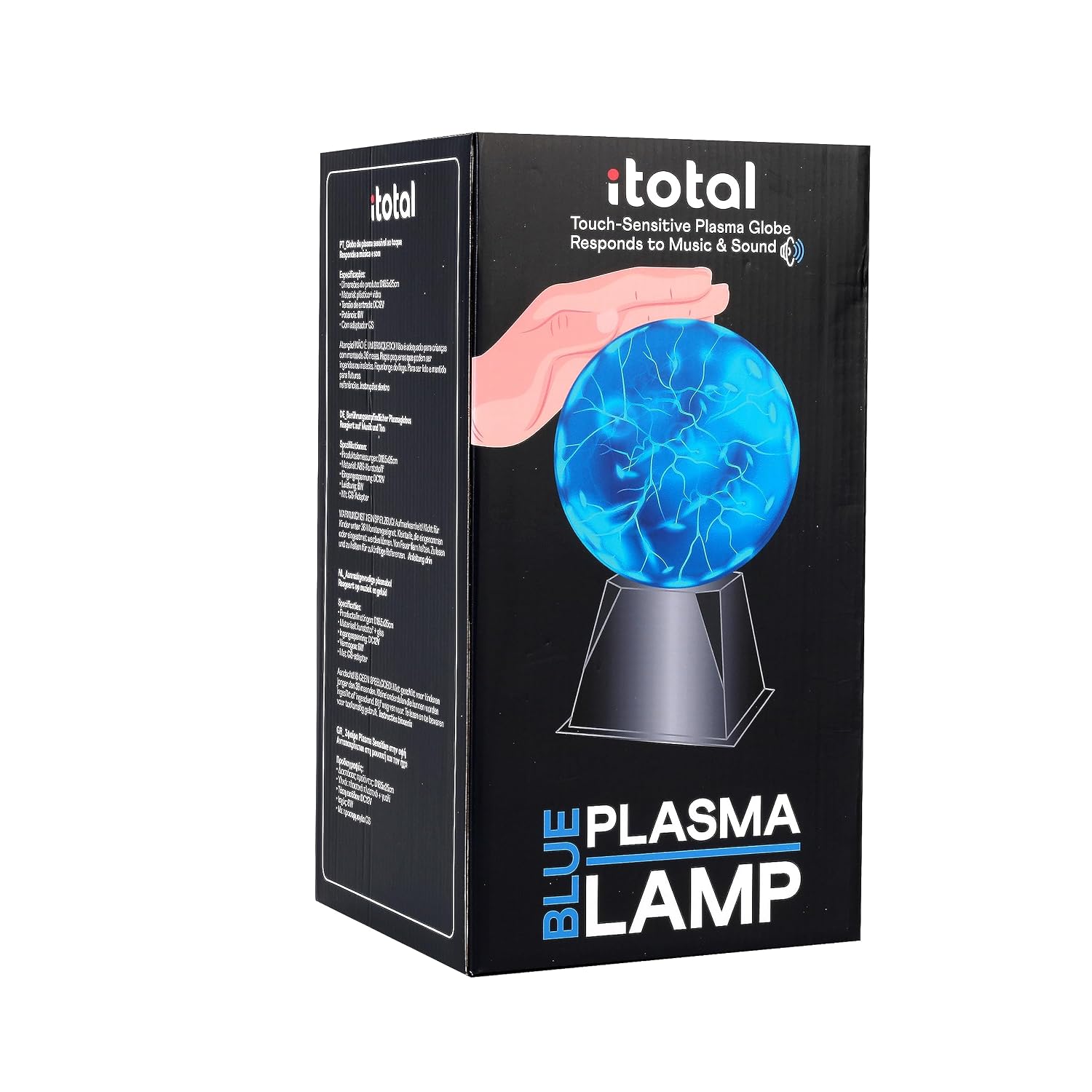 I-TOTAL — Lampe plasma sensible au toucher et au son 6" bleue – Image 4