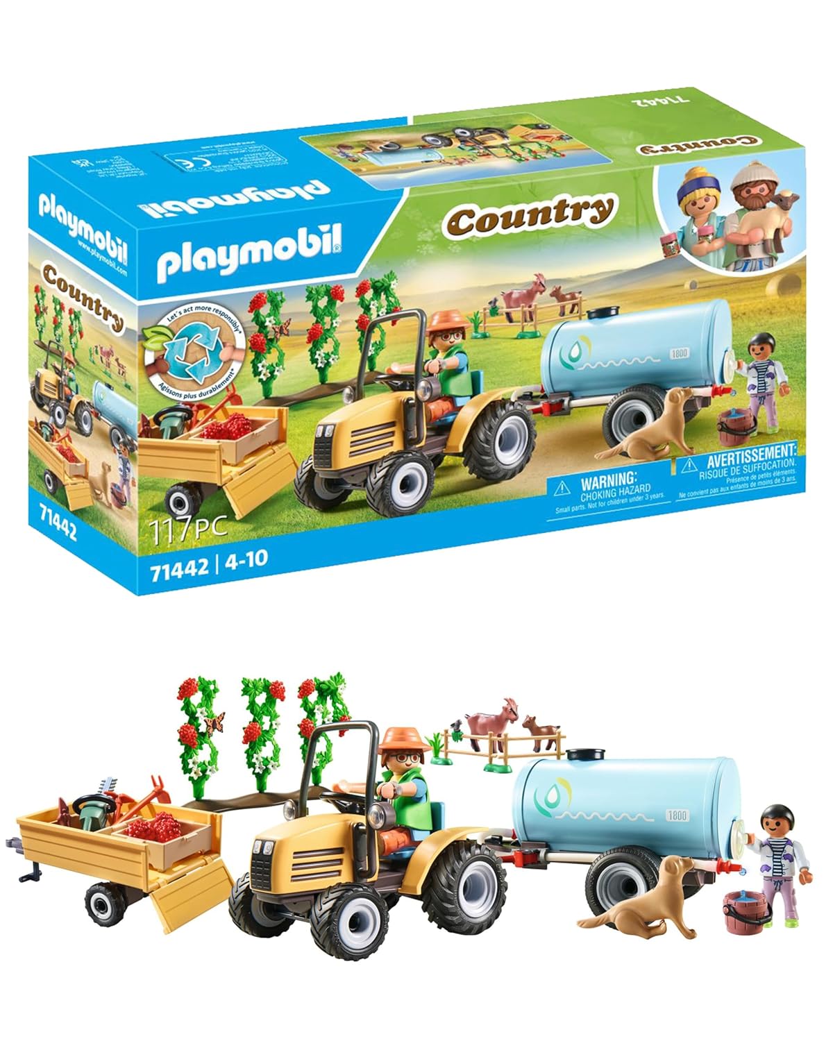 PLAYMOBIL Country 71442 — Fermier avec Tracteur et Citerne – Image 66