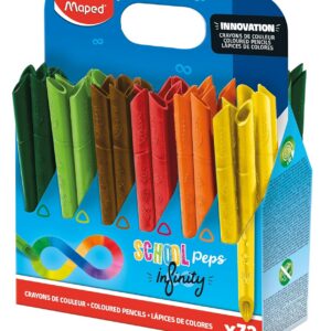 MAPED School'Peps Infinity — Pack de 72 Crayons de Couleur
