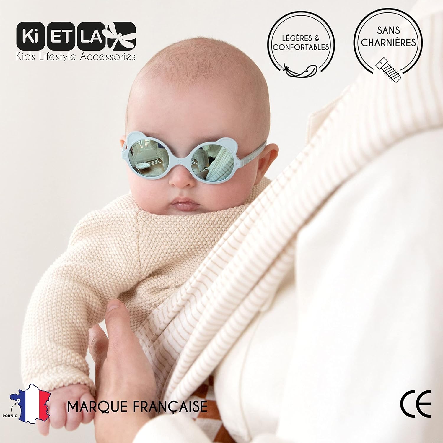 KI ET LA — Lunettes de soleil bébé Ourson 0-4 ans UV – Image 4