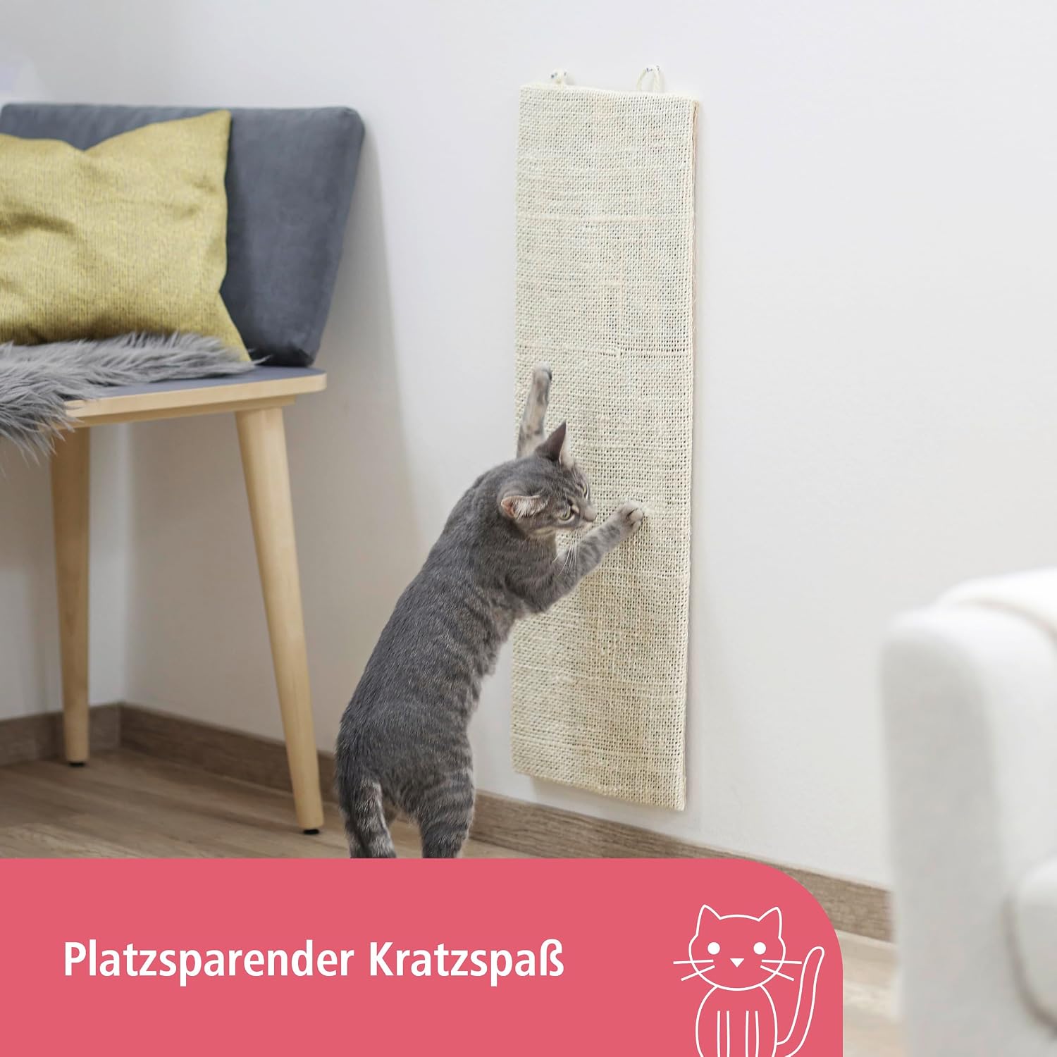 KERBL Kevin — Griffoir pour Chat 80 x 28 cm Beige – Image 5
