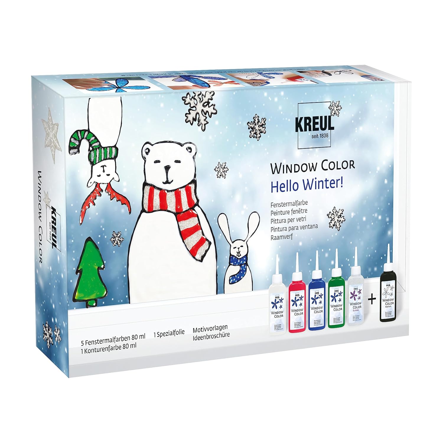 KREUL Window Color — Set peinture fenêtres Hello Winter 6x80ml