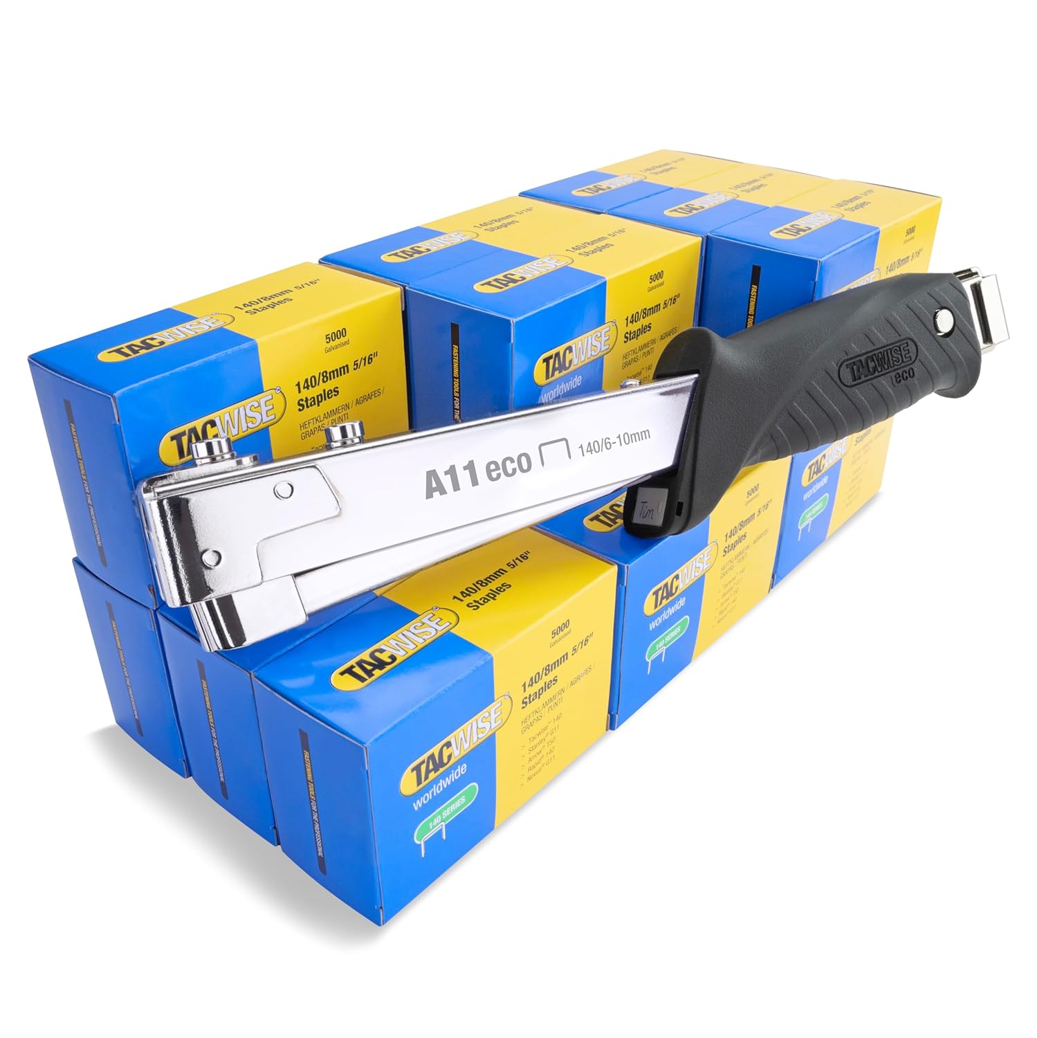 TACWISE A11 — Marteau agrafeur avec 75.000 agrafes 140/8 mm