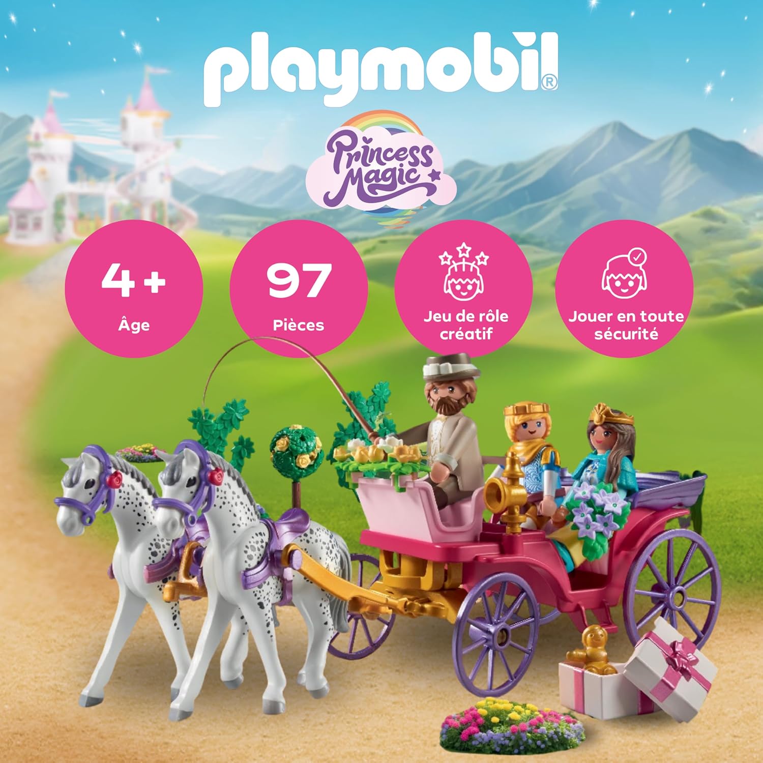 PLAYMOBIL — Carrosse avec Couple Princier – Image 10