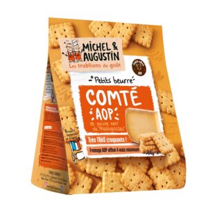 Alternative view of Michel & Augustin – Petits Beurre Salés au Comté AOP et Poivre Noir de Madagascar – Biscuits Apéritifs Gourmands – Fabriqués en France – 100g x 8