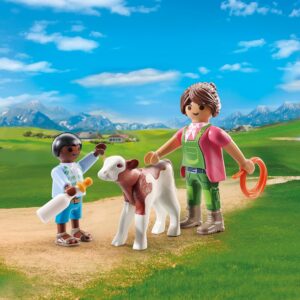 Alternative view of PLAYMOBIL Duo Pack 71803 — Fermière et Enfant avec Veau