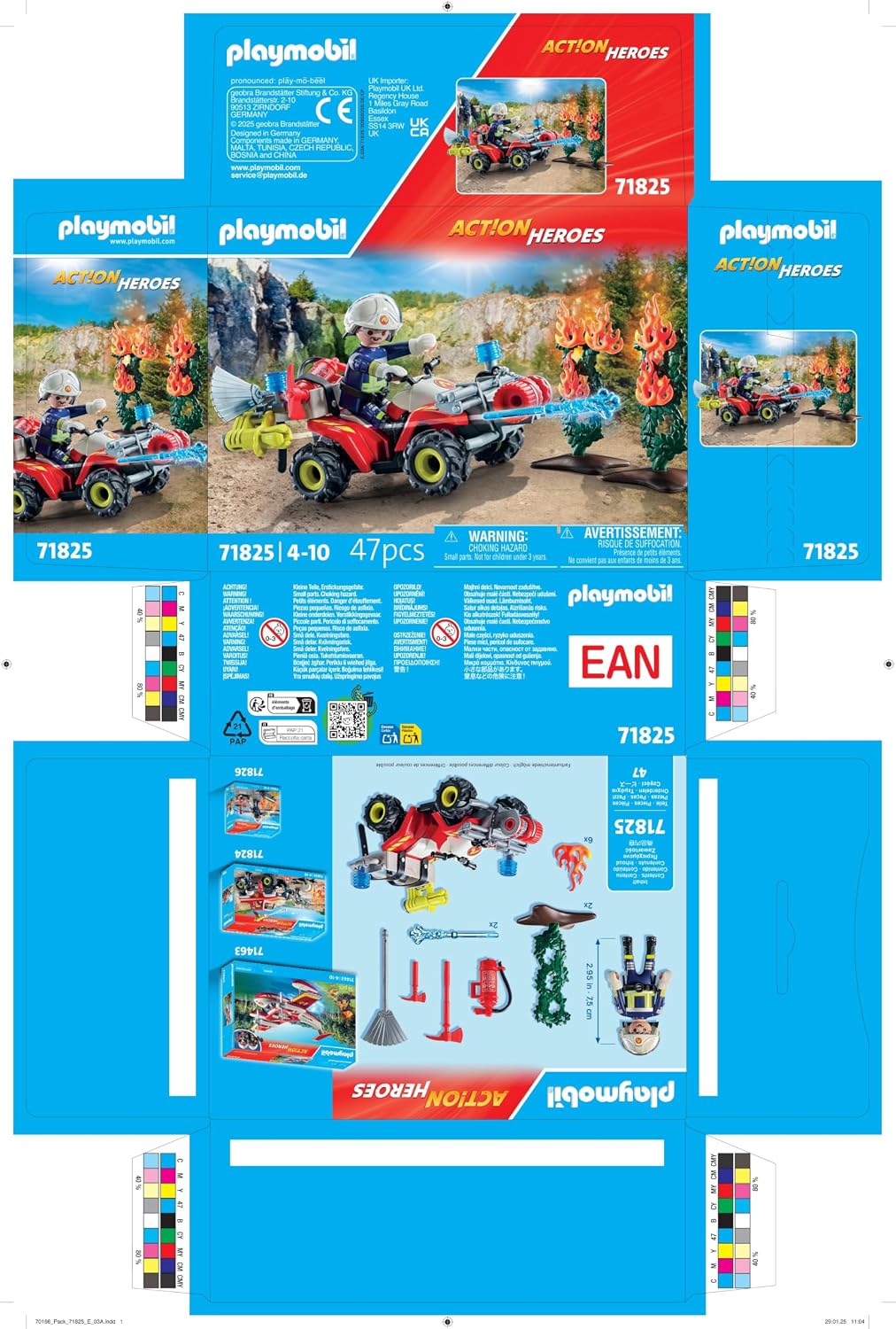 PLAYMOBIL Action Heroes — Quad de pompiers avec canon à eau – Image 16