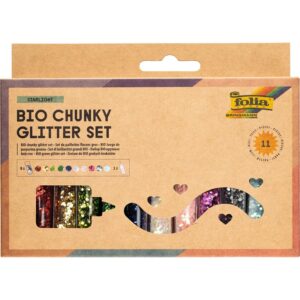 FOLIA Bio Chunky Glitter Set Starlight — paillettes, 10 boîtes